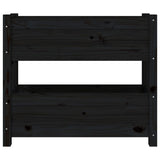 ZNTS Planter Black 77x25x66 cm Solid Wood Pine 823945