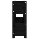 ZNTS Planter Black 77x25x66 cm Solid Wood Pine 823945