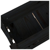 ZNTS Planter Black 77x25x66 cm Solid Wood Pine 823945