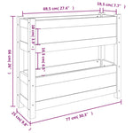 ZNTS Planter Black 77x25x66 cm Solid Wood Pine 823945