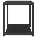 ZNTS Side Table Black 55x45x49 cm Poly Rattan 319404