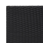 ZNTS Side Table Black 55x45x49 cm Poly Rattan 319404