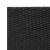 ZNTS Side Table Black 55x45x49 cm Poly Rattan 319404