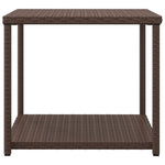 ZNTS Side Table Brown 55x45x49 cm Poly Rattan 319405