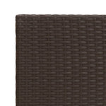 ZNTS Side Table Brown 55x45x49 cm Poly Rattan 319405