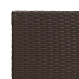 ZNTS Side Table Brown 55x45x49 cm Poly Rattan 319405