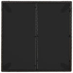 ZNTS Garden Table with Glass Top Black 90x90x75 cm Poly Rattan 319895