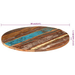 ZNTS Table Top 80x cm Solid Wood Reclaimed 351553