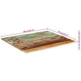 ZNTS Table Top 80x70x cm Solid Wood Reclaimed 351562