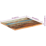 ZNTS Table Top 70x60x cm Solid Wood Reclaimed 351566