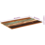 ZNTS Table Top 100x60x cm Solid Wood Reclaimed 351569