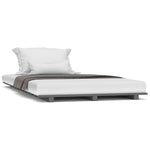 ZNTS Bed Frame without Mattress Grey 90x200 cm Solid Wood Pine 824550