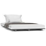 ZNTS Bed Frame without Mattress Grey 90x200 cm Solid Wood Pine 824550