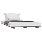 ZNTS Bed Frame without Mattress Grey 90x200 cm Solid Wood Pine 824550