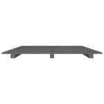 ZNTS Bed Frame without Mattress Grey 90x200 cm Solid Wood Pine 824550