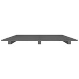 ZNTS Bed Frame without Mattress Grey 90x200 cm Solid Wood Pine 824550