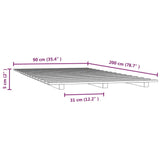 ZNTS Bed Frame without Mattress Grey 90x200 cm Solid Wood Pine 824550