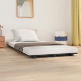 ZNTS Bed Frame without Mattress Grey 90x200 cm Solid Wood Pine 824550