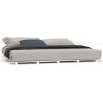 ZNTS Bed Frame without Mattress White 200x200 cm Solid Wood Pine 824559