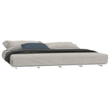 ZNTS Bed Frame without Mattress White 200x200 cm Solid Wood Pine 824559
