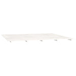 ZNTS Bed Frame without Mattress White 200x200 cm Solid Wood Pine 824559