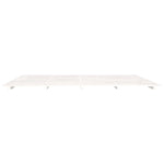 ZNTS Bed Frame without Mattress White 200x200 cm Solid Wood Pine 824559