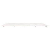 ZNTS Bed Frame without Mattress White 200x200 cm Solid Wood Pine 824559
