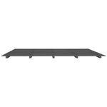 ZNTS Bed Frame without Mattress Grey 200x200 cm Solid Wood Pine 824560