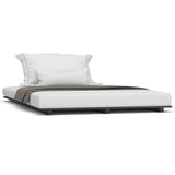 ZNTS Bed Frame without Mattress Black 140x190 cm Solid Wood Pine 824607