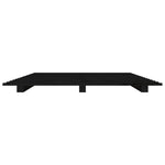 ZNTS Bed Frame without Mattress Black 140x190 cm Solid Wood Pine 824607