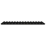ZNTS Bed Frame without Mattress Black 140x190 cm Solid Wood Pine 824607