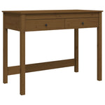 ZNTS Desk with Drawers Honey Brown 100x50x78 cm Solid Wood Pine 824646