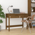 ZNTS Desk with Drawers Honey Brown 100x50x78 cm Solid Wood Pine 824646
