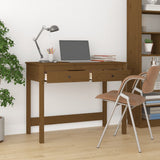 ZNTS Desk with Drawers Honey Brown 100x50x78 cm Solid Wood Pine 824646