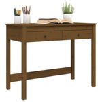 ZNTS Desk with Drawers Honey Brown 100x50x78 cm Solid Wood Pine 824646