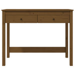 ZNTS Desk with Drawers Honey Brown 100x50x78 cm Solid Wood Pine 824646