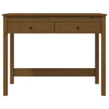 ZNTS Desk with Drawers Honey Brown 100x50x78 cm Solid Wood Pine 824646