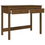ZNTS Desk with Drawers Honey Brown 100x50x78 cm Solid Wood Pine 824646