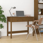 ZNTS Desk with Drawers Honey Brown 100x50x78 cm Solid Wood Pine 824646