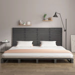 ZNTS Wall Headboard Grey 206x3x91.5 cm Solid Wood Pine 824670