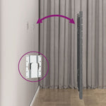ZNTS Wall Headboard Grey 206x3x91.5 cm Solid Wood Pine 824670