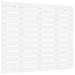 ZNTS Wall Headboard White 126x3x91.5 cm Solid Wood Pine 824679
