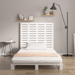 ZNTS Wall Headboard White 126x3x91.5 cm Solid Wood Pine 824679