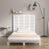 ZNTS Wall Headboard White 126x3x91.5 cm Solid Wood Pine 824679
