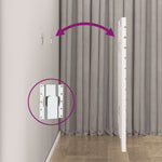ZNTS Wall Headboard White 126x3x91.5 cm Solid Wood Pine 824679