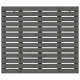 ZNTS Wall Headboard Grey 146x3x91.5 cm Solid Wood Pine 824685