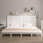 ZNTS Wall Headboard White 166x3x91.5 cm Solid Wood Pine 824699