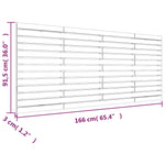 ZNTS Wall Headboard White 166x3x91.5 cm Solid Wood Pine 824699