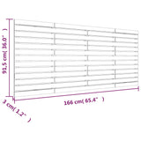 ZNTS Wall Headboard White 166x3x91.5 cm Solid Wood Pine 824699