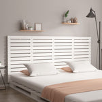 ZNTS Wall Headboard White 166x3x91.5 cm Solid Wood Pine 824699